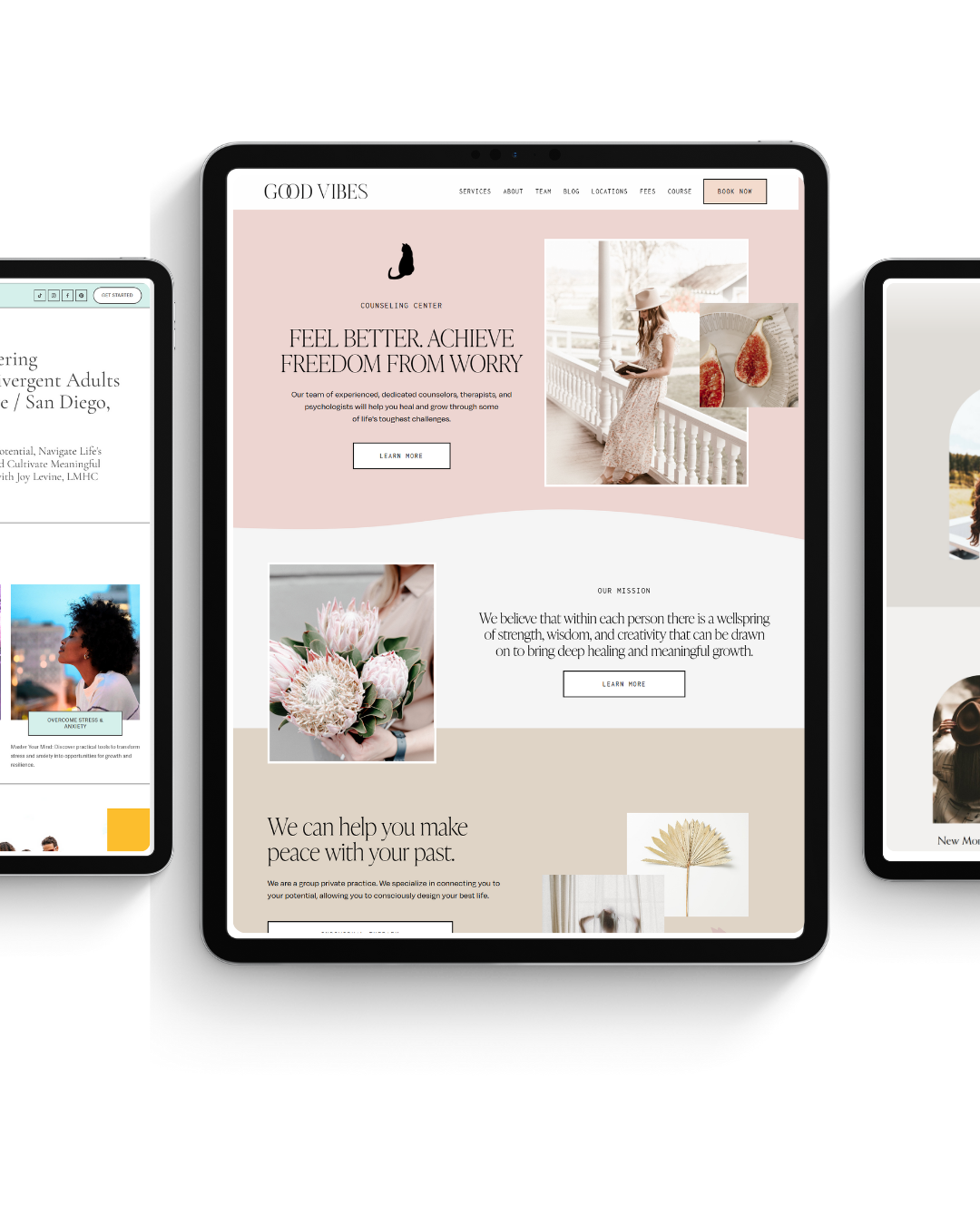 Ampletherapy Template Tablet Mockup